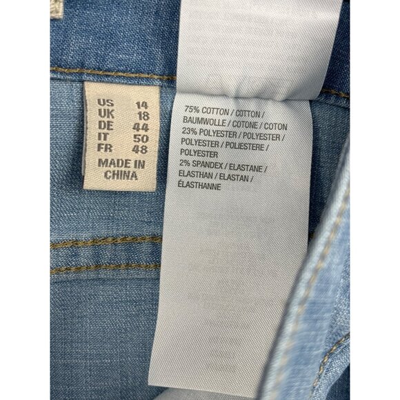 LOGO by Lori Goldstein Lightweight Bootcut 5-Pocket Jeans Light Wash 14 NWOT - Picture 6 of 7